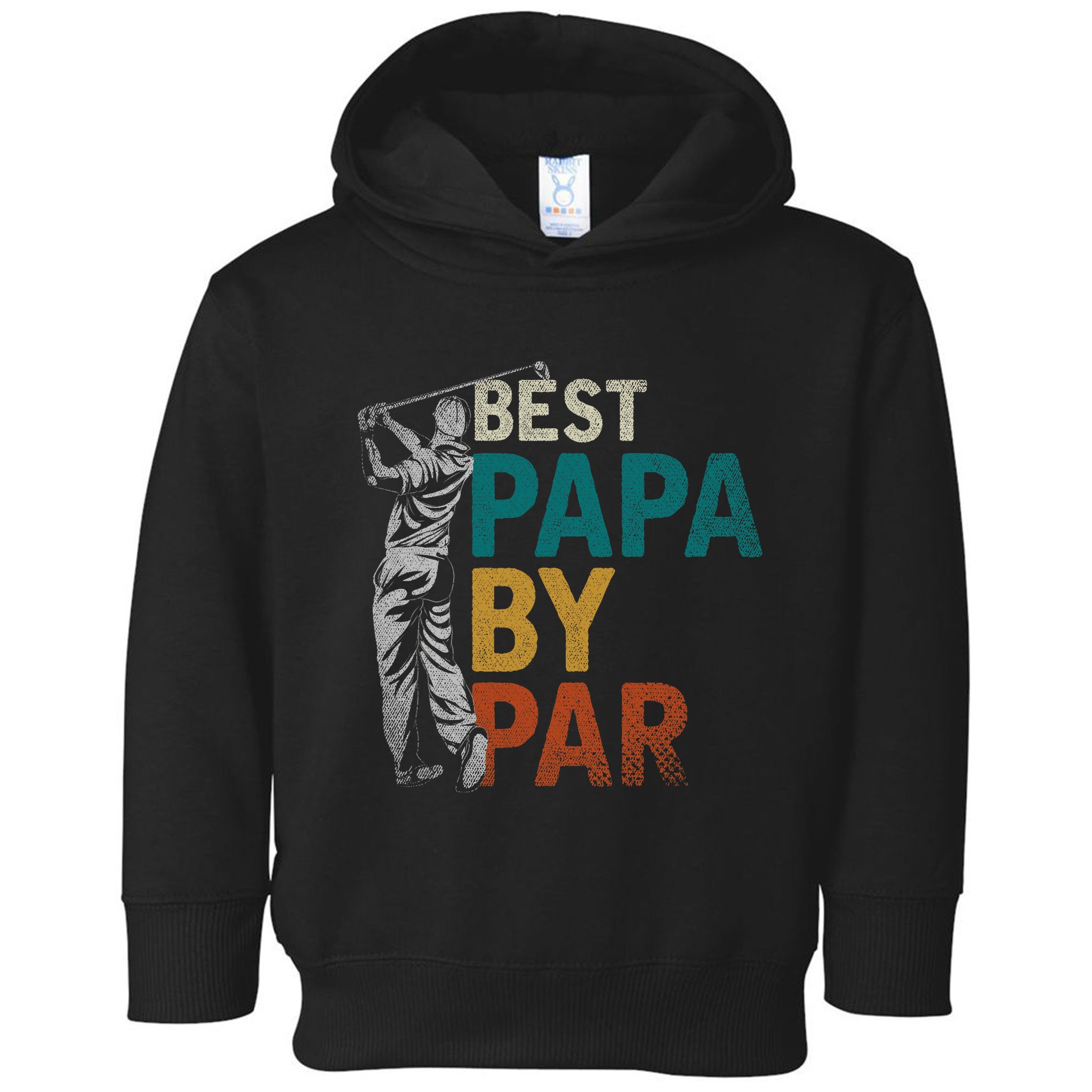 Fathers Day Golfer Dad Golfing Best Papa By Par Funny Golf Toddler Hoodie