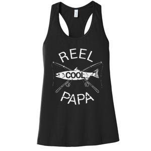 FatherS Day Gifts Funny Fishing Reel Cool Papa Dad Joke Women's Racerback Tank