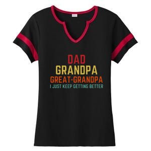 Fathers Day Gift From Grandkids Dad Grandpa Great Ladies Halftime Notch Neck Tee