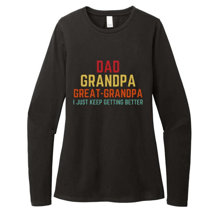 Fathers Day Gift From Grandkids Dad Grandpa Great Womens CVC Long Sleeve Shirt