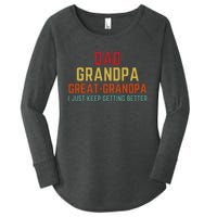 Fathers Day Gift From Grandkids Dad Grandpa Great Women's Perfect Tri Tunic Long Sleeve Shirt