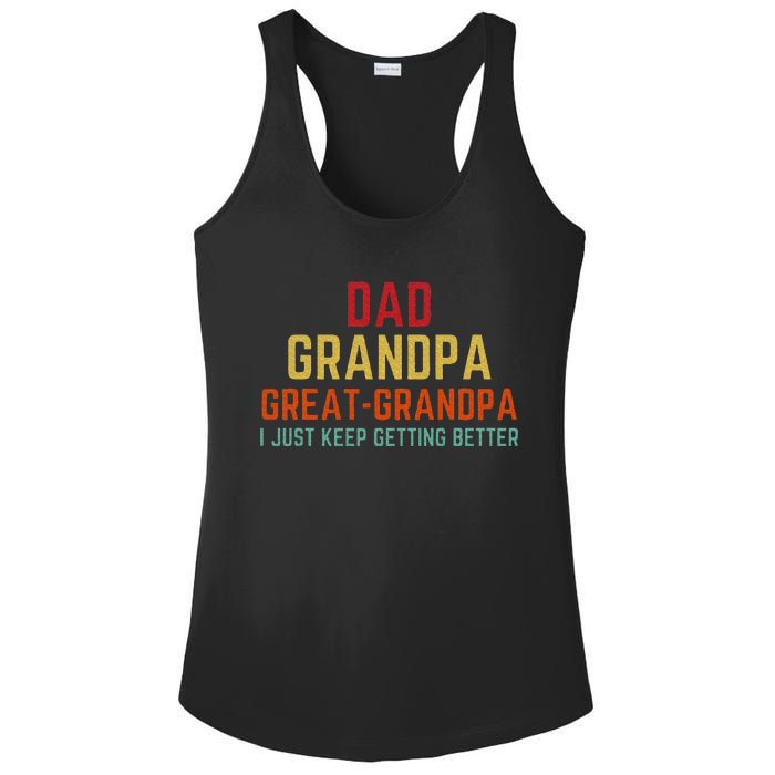 Fathers Day Gift From Grandkids Dad Grandpa Great Ladies PosiCharge Competitor Racerback Tank