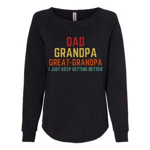 Fathers Day Gift From Grandkids Dad Grandpa Great Womens California Wash Sweatshirt