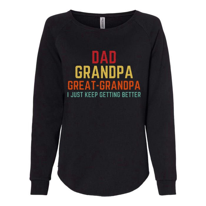 Fathers Day Gift From Grandkids Dad Grandpa Great Womens California Wash Sweatshirt