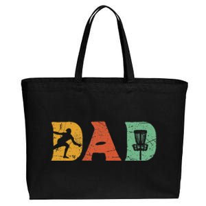 Funny Disc Golf Dad Retro Fathers Day Cotton Canvas Jumbo Tote