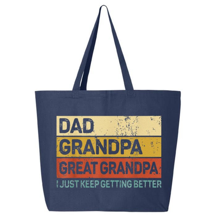 Fathers Day Gift From Grandkids Dad Grandpa Great GrandpaGrandpa 25L Jumbo Tote