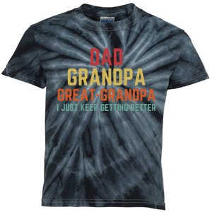 Fathers Day Gift from Grand Dad Grandpa Great Grandpa Kids Tie-Dye T-Shirt