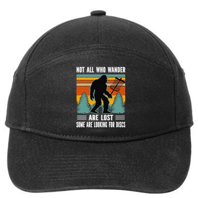 Frisbee Disc Golfing Funny Bigfoot Looking For Discs 7-Panel Snapback Hat