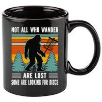 Frisbee Disc Golfing Funny Bigfoot Looking For Discs 11oz C Handle Ceramic Mug
