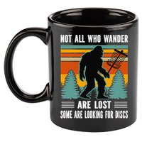 Frisbee Disc Golfing Funny Bigfoot Looking For Discs 11oz C Handle Ceramic Mug