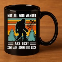 Frisbee Disc Golfing Funny Bigfoot Looking For Discs 11oz C Handle Ceramic Mug