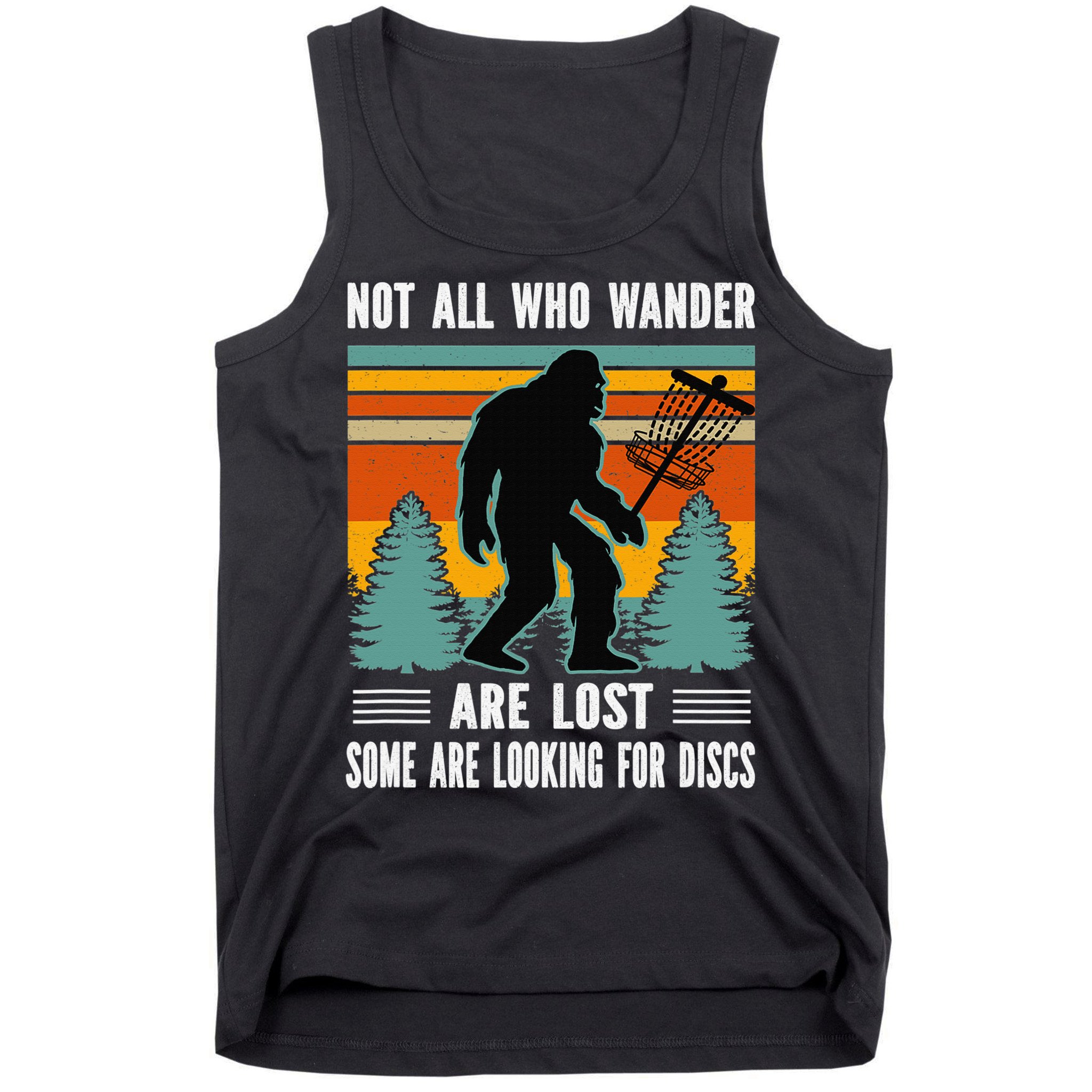Frisbee Disc Golfing Funny Bigfoot Looking For Discs Tank Top