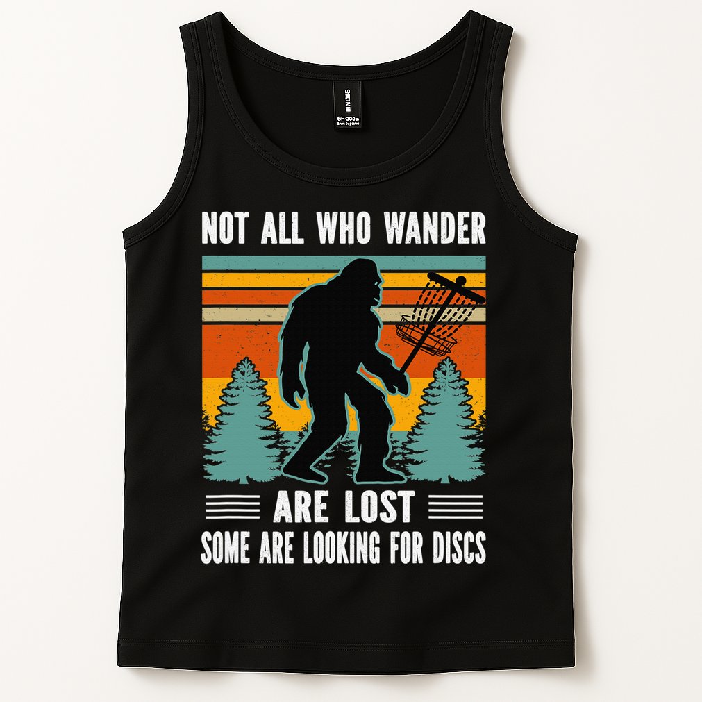 Frisbee Disc Golfing Funny Bigfoot Looking For Discs Tank Top