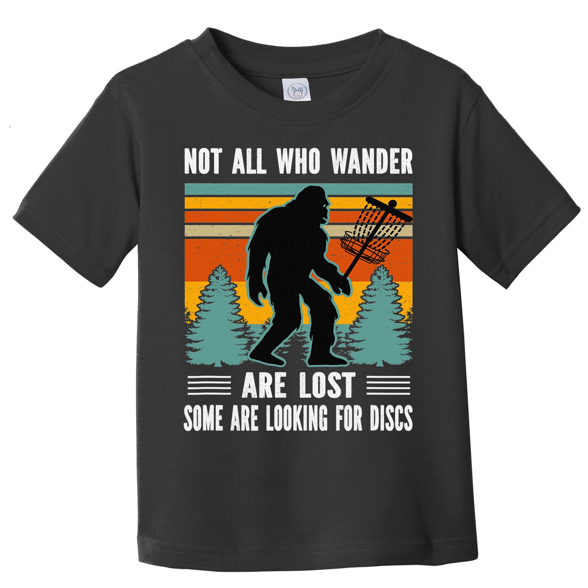 Frisbee Disc Golfing Funny Bigfoot Looking For Discs Toddler T-Shirt