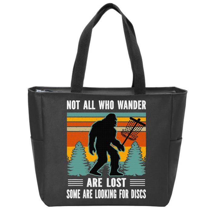Frisbee Disc Golfing Funny Bigfoot Looking For Discs Zip Tote Bag