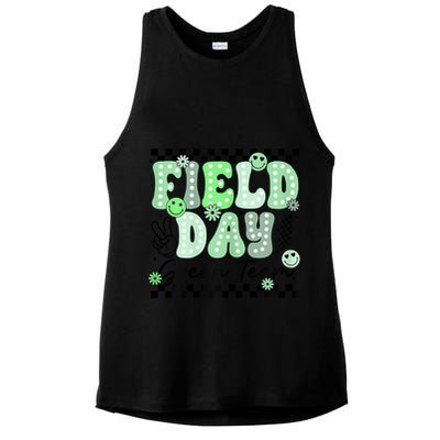 Field Day Green Team Color Field Trip Team Game Competition Ladies PosiCharge Tri-Blend Wicking Tank