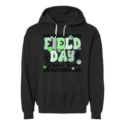 Field Day Green Team Color Field Trip Team Game Competition Garment-Dyed Fleece Hoodie
