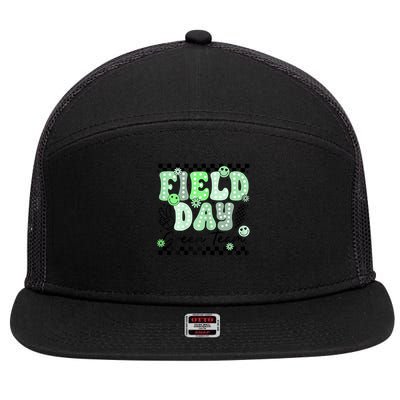 Field Day Green Team Color Field Trip Team Game Competition 7 Panel Mesh Trucker Snapback Hat