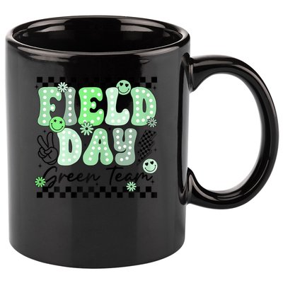 Field Day Green Team Color Field Trip Team Game Competition 11oz C Handle Ceramic Mug