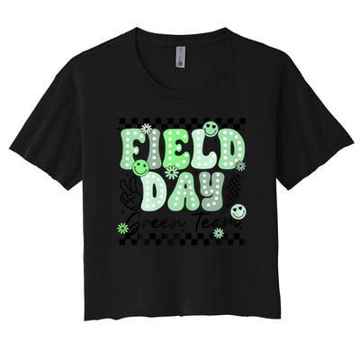 Field Day Green Team Color Field Trip Team Game Competition Crop Top