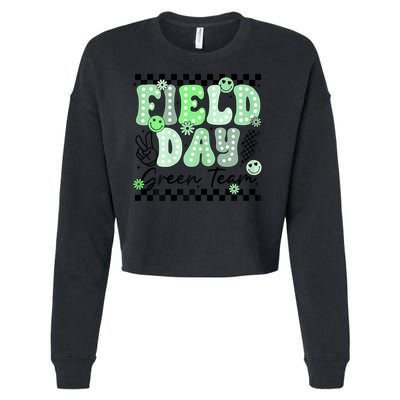 Field Day Green Team Color Field Trip Team Game Competition Cropped Pullover Crew