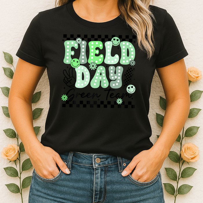 Field Day Green Team Color Field Trip Team Game Competition Womens T-Shirt