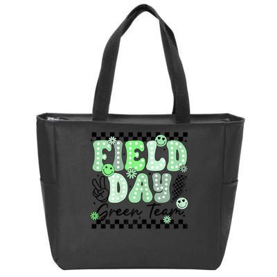 Field Day Green Team Color Field Trip Team Game Competition Zip Tote Bag