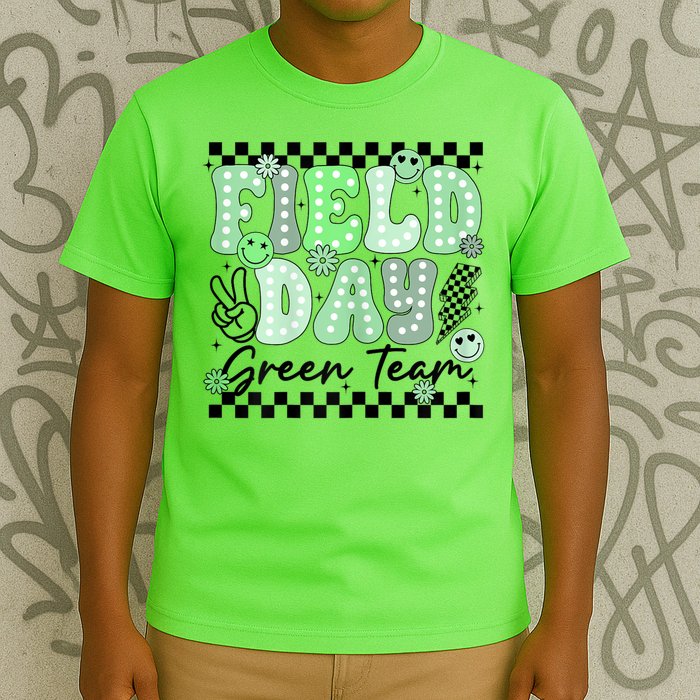 Field Day Green Team Color Field Trip Team Game Competition T-Shirt