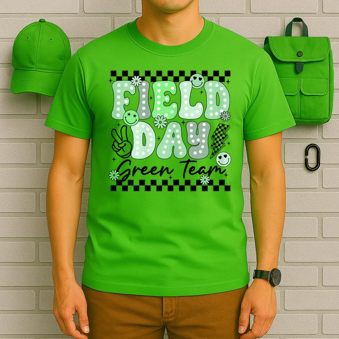Field Day Green Team Color Field Trip Team Game Competition T-Shirt