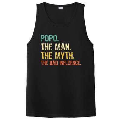 Father's Day Gift Pop The Man The Myth The Bad Influence PosiCharge Competitor Tank