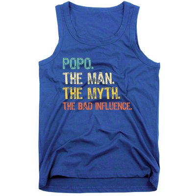 Father's Day Gift Pop The Man The Myth The Bad Influence Tank Top