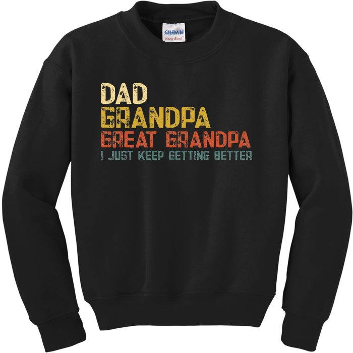 Fathers Day Gift from Grand Dad Grandpa Great Grandpa Kids Sweatshirt