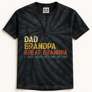 Fathers Day Gift from Grand Dad Grandpa Great Grandpa Kids Tie-Dye T-Shirt