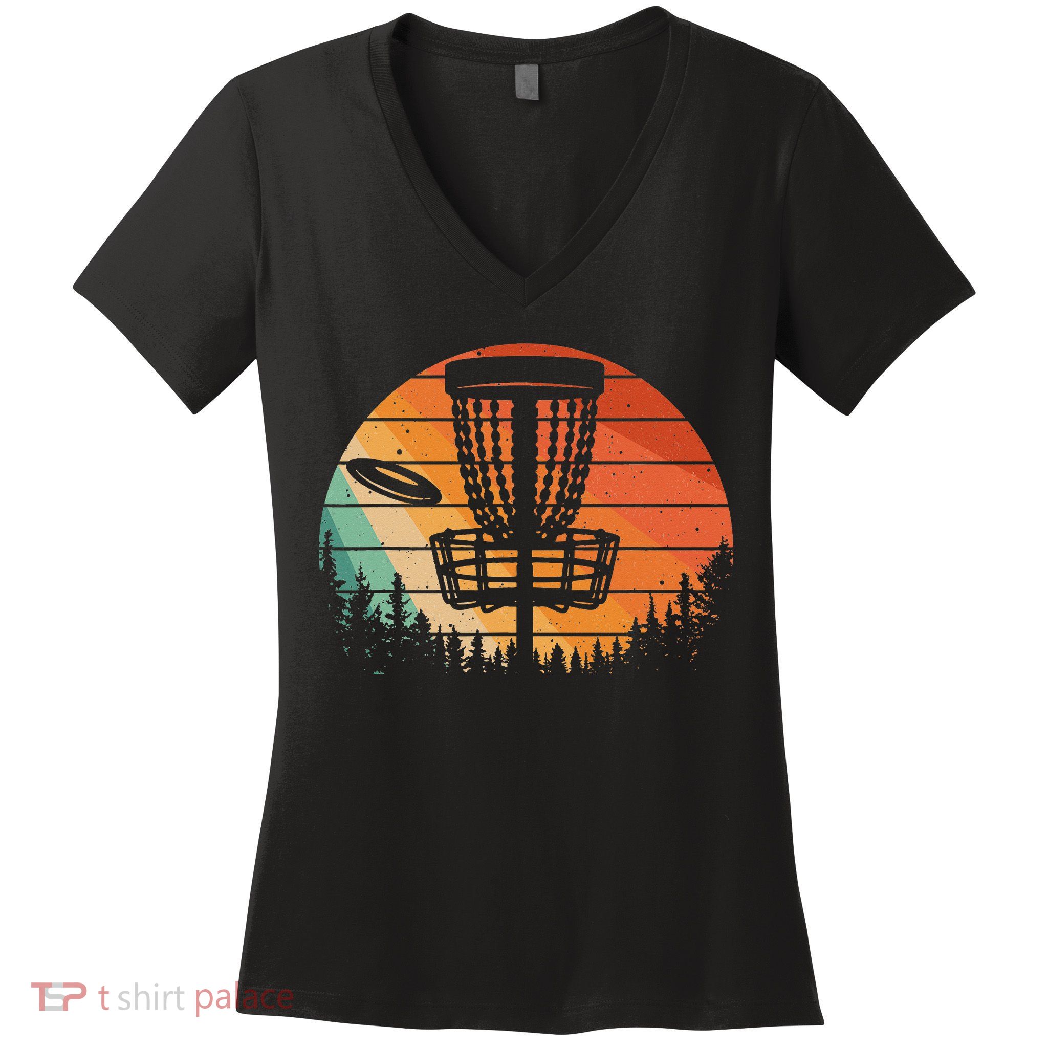 Funny Disc Golf Golfer Disc Golf Women's V-Neck T-Shirt