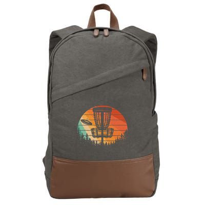 Funny Disc Golf Golfer Disc Golf Cotton Canvas Backpack