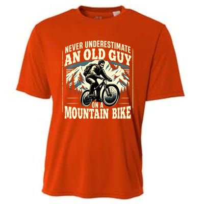 FatherS Day Gift Mountain Bike Bicycle Lovers Gift For Dad Gift Cooling Performance Crew T-Shirt