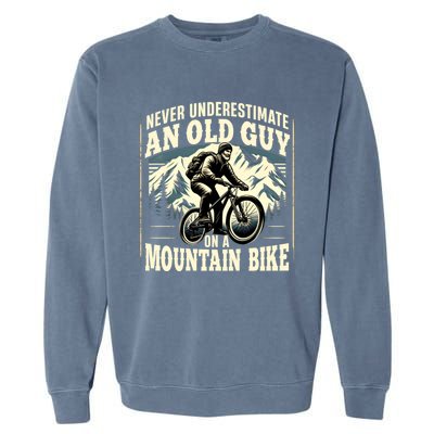 FatherS Day Gift Mountain Bike Bicycle Lovers Gift For Dad Gift Garment-Dyed Sweatshirt