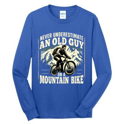 FatherS Day Gift Mountain Bike Bicycle Lovers Gift For Dad Gift Tall Long Sleeve T-Shirt