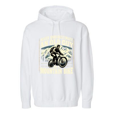 FatherS Day Gift Mountain Bike Bicycle Lovers Gift For Dad Gift Garment-Dyed Fleece Hoodie