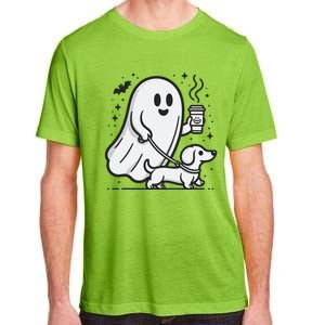 Funny Dachshund Ghost Halloween Spooky Season Weenie Dog Gift Adult ChromaSoft Performance T-Shirt