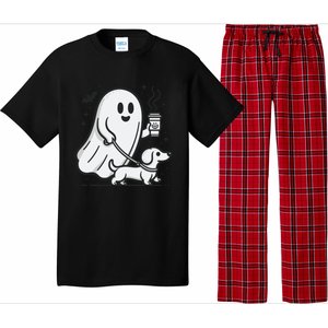 Funny Dachshund Ghost Halloween Spooky Season Weenie Dog Gift Pajama Set