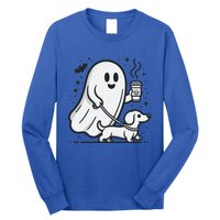 Funny Dachshund Ghost Halloween Spooky Season Weenie Dog Gift Long Sleeve Shirt