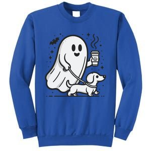 Funny Dachshund Ghost Halloween Spooky Season Weenie Dog Gift Sweatshirt