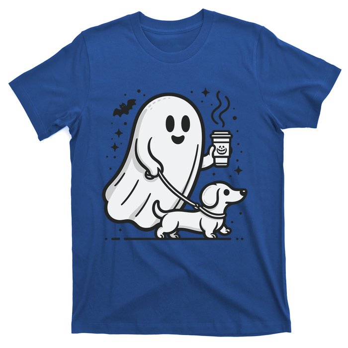 Funny Dachshund Ghost Halloween Spooky Season Weenie Dog Gift T-Shirt