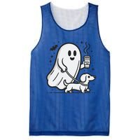 Funny Dachshund Ghost Halloween Spooky Season Weenie Dog Gift Mesh Reversible Basketball Jersey Tank