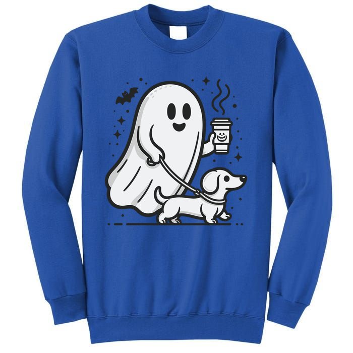 Funny Dachshund Ghost Halloween Spooky Season Weenie Dog Gift Tall Sweatshirt