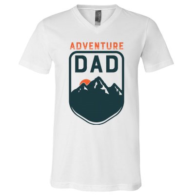 FatherS Day Gift For Dad Adventure Dad V-Neck T-Shirt