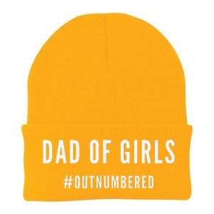 Fathers Day Gift For Daughter Wife Dad Of Outnumbered Knit Cap Winter Beanie