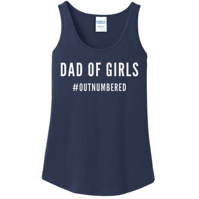 Fathers Day Gift For Daughter Wife Dad Of Outnumbered Ladies Essential Tank