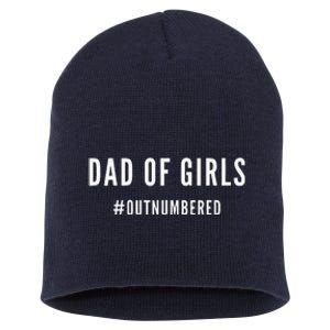 Fathers Day Gift For Daughter Wife Dad Of Outnumbered Short Acrylic Beanie